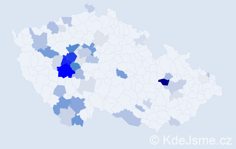 Příjmení: 'Falcová', počet výskytů 137 v celé ČR
