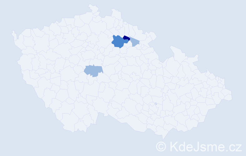 Příjmení: 'Straňková', počet výskytů 8 v celé ČR