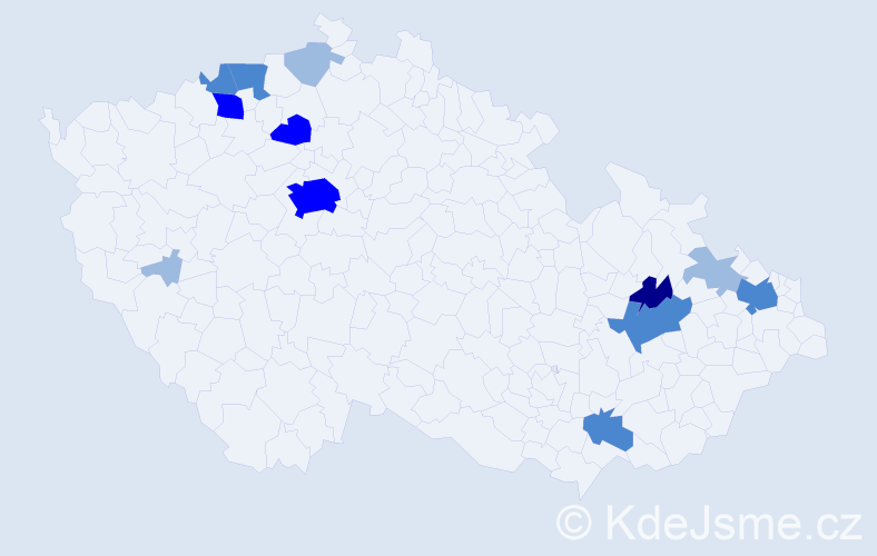 Příjmení: 'Feriancová', počet výskytů 26 v celé ČR