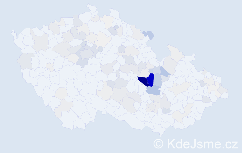 Příjmení: 'Báčová', počet výskytů 430 v celé ČR