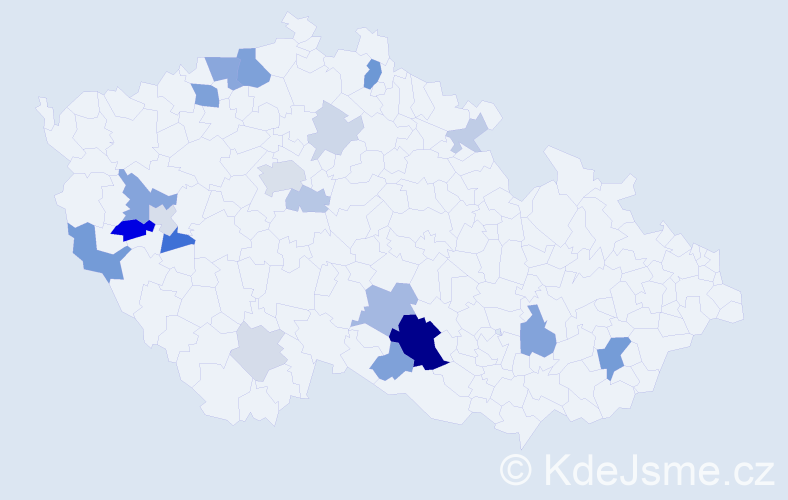 Příjmení: 'Maulová', počet výskytů 51 v celé ČR