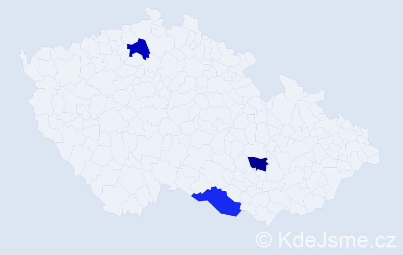 Příjmení: 'Badamgarav', počet výskytů 3 v celé ČR