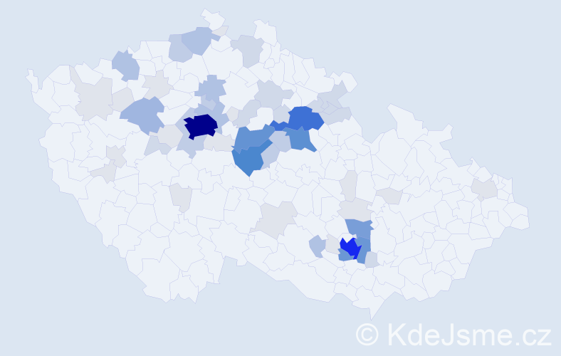 Příjmení: 'Černohlávek', počet výskytů 206 v celé ČR