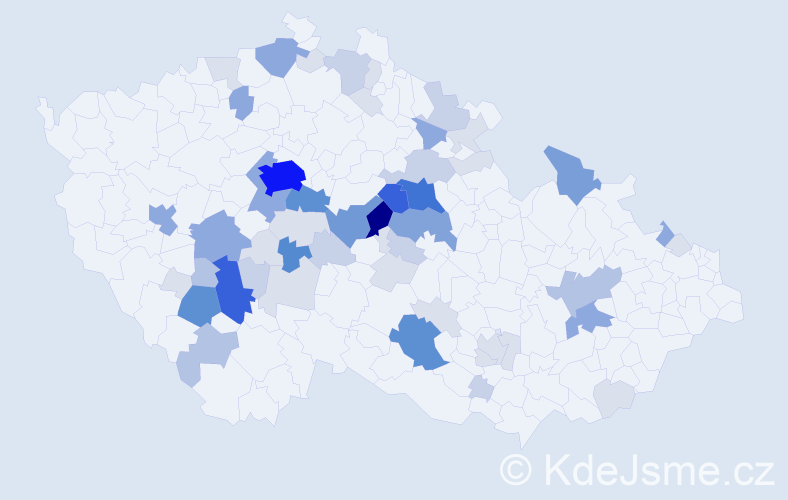 Příjmení: 'Poskočil', počet výskytů 218 v celé ČR