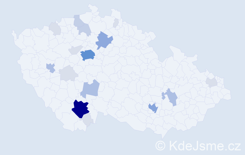 Příjmení: 'Seimlová', počet výskytů 59 v celé ČR