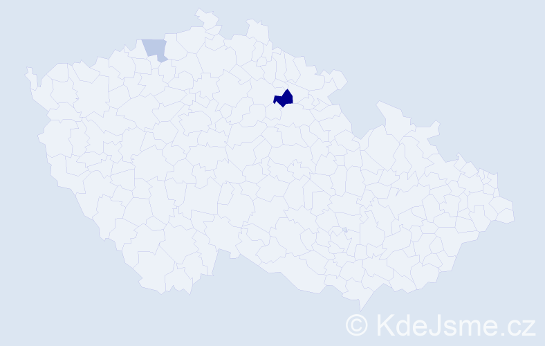 Příjmení: 'Rechková', počet výskytů 3 v celé ČR
