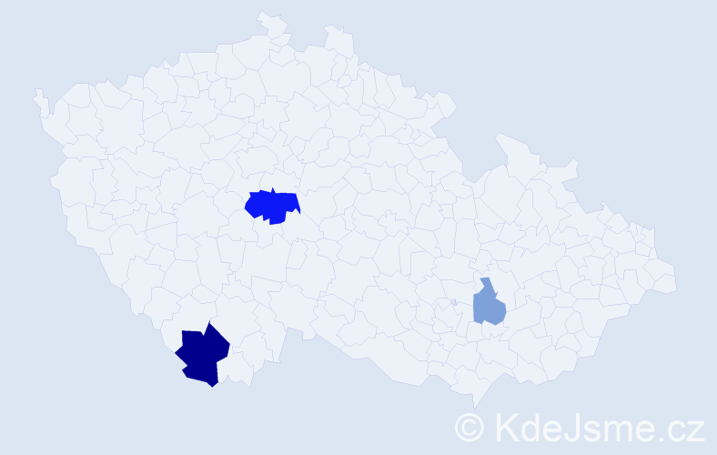 Příjmení: 'Madžarová', počet výskytů 7 v celé ČR