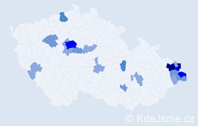 Příjmení: 'Loderová', počet výskytů 49 v celé ČR