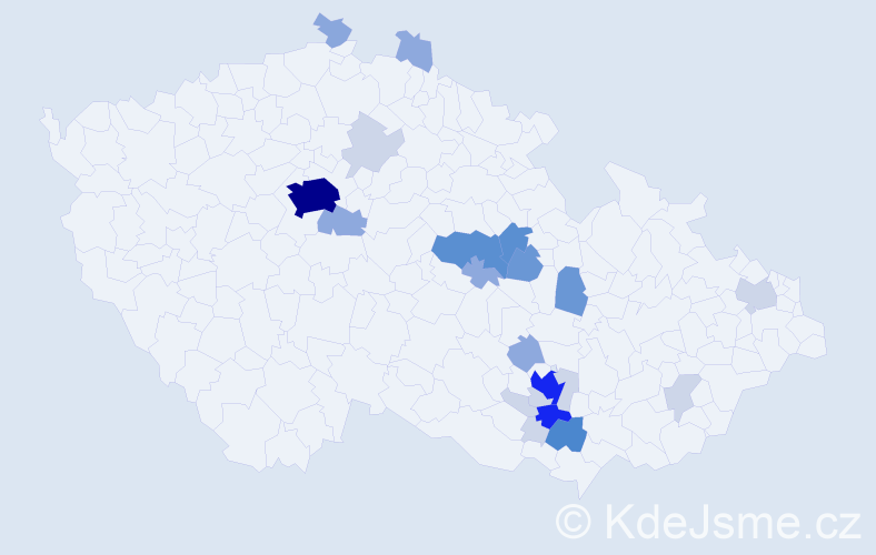 Příjmení: 'Sopoušková', počet výskytů 80 v celé ČR