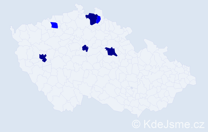 Příjmení: 'Pechholdová', počet výskytů 10 v celé ČR