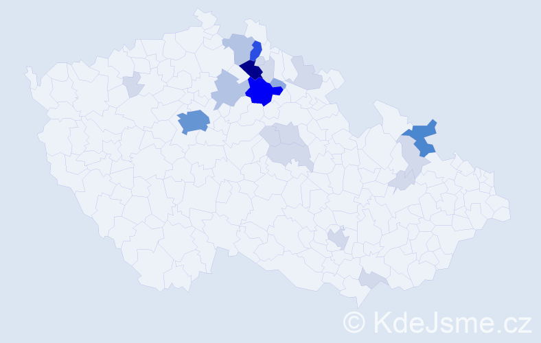 Příjmení: 'Cimbálová', počet výskytů 71 v celé ČR