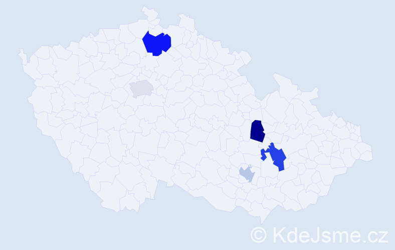 Příjmení: 'Bašić', počet výskytů 7 v celé ČR