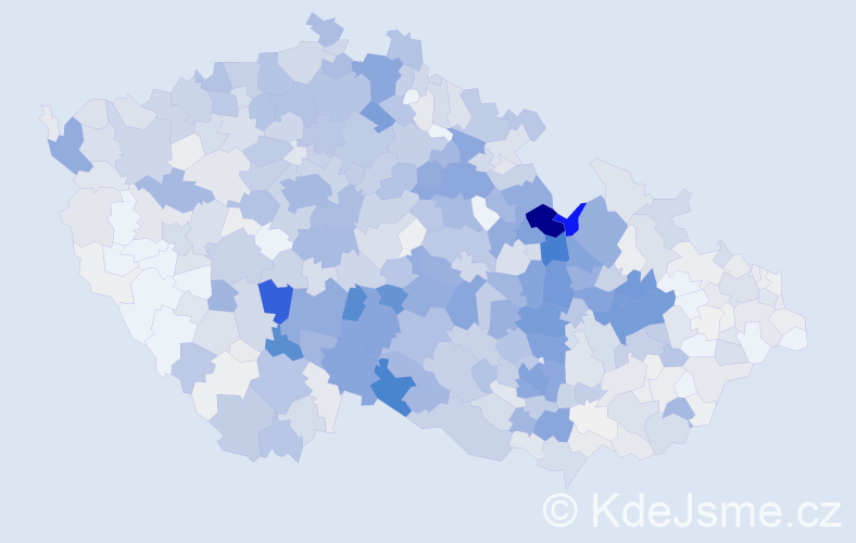 Příjmení: 'Stejskal', počet výskytů 4629 v celé ČR