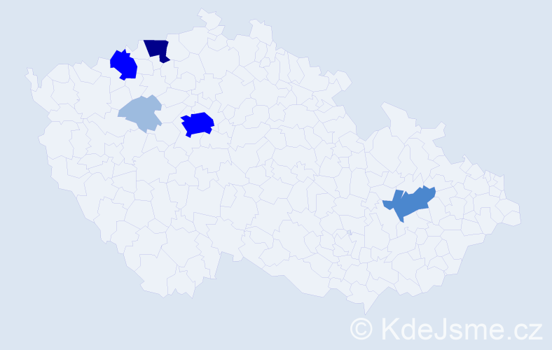 Příjmení: 'Waicová', počet výskytů 13 v celé ČR