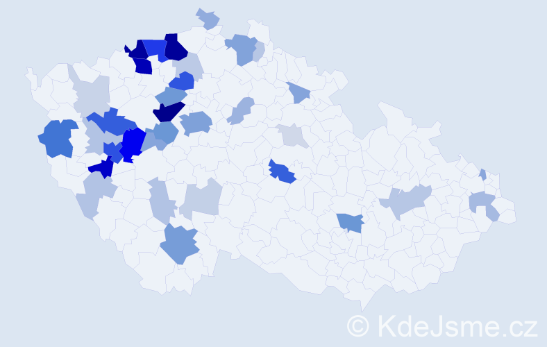 Příjmení: 'Lipert', počet výskytů 145 v celé ČR