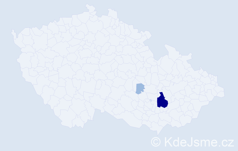Příjmení: 'Pučánová', počet výskytů 5 v celé ČR