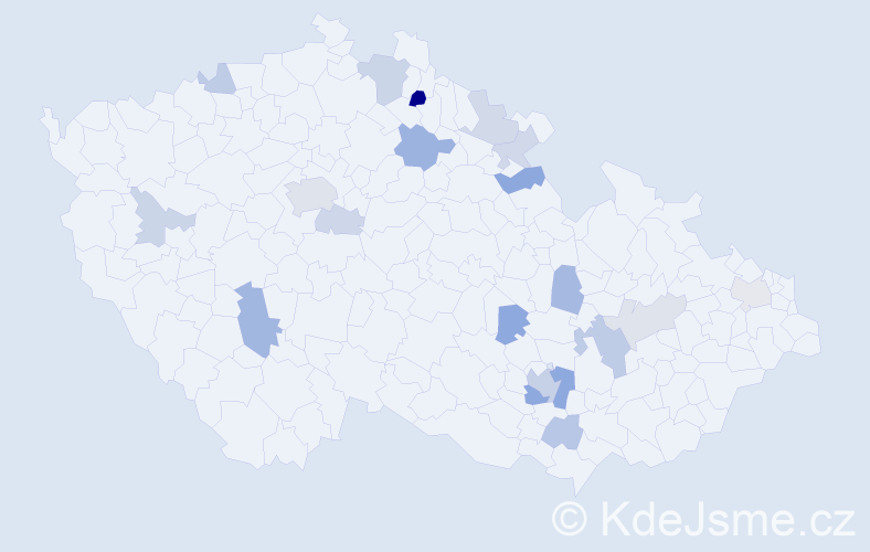 Příjmení: 'Hellová', počet výskytů 36 v celé ČR
