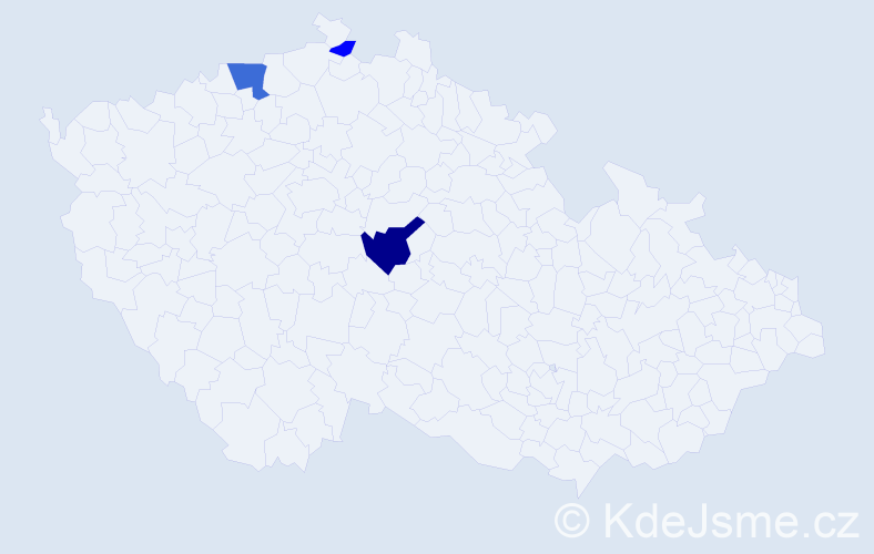 Příjmení: 'Kloosová', počet výskytů 7 v celé ČR