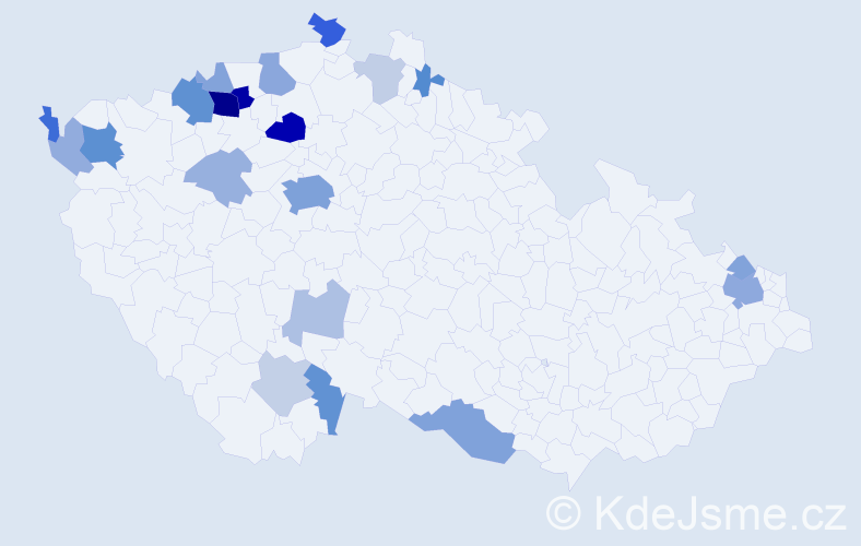 Příjmení: 'Pecháč', počet výskytů 56 v celé ČR