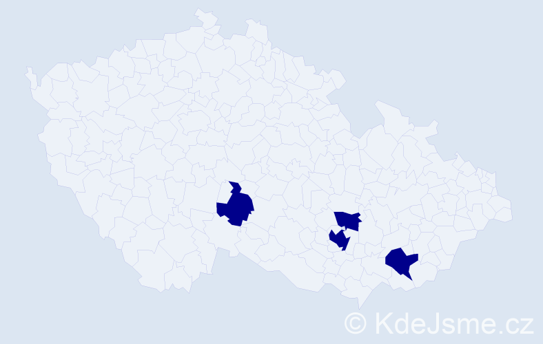 Příjmení: 'Ševec', počet výskytů 4 v celé ČR
