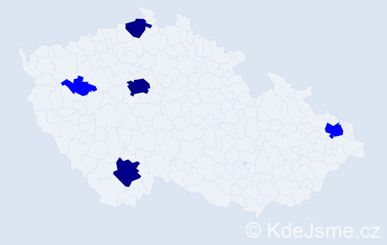 Příjmení: 'Bartha', počet výskytů 8 v celé ČR