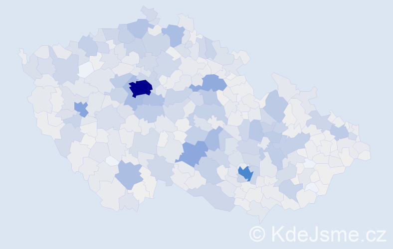 Příjmení: 'Havlíček', počet výskytů 5185 v celé ČR