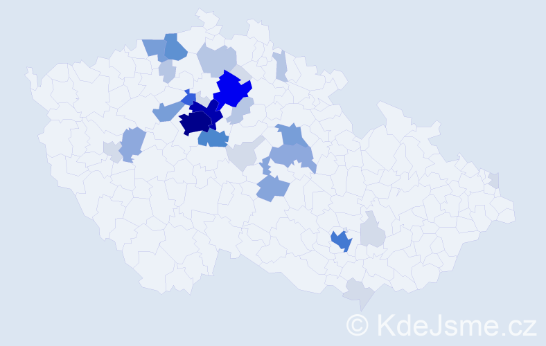Příjmení: 'Machota', počet výskytů 121 v celé ČR