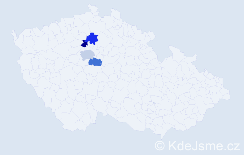 Příjmení: 'Tytynets', počet výskytů 5 v celé ČR