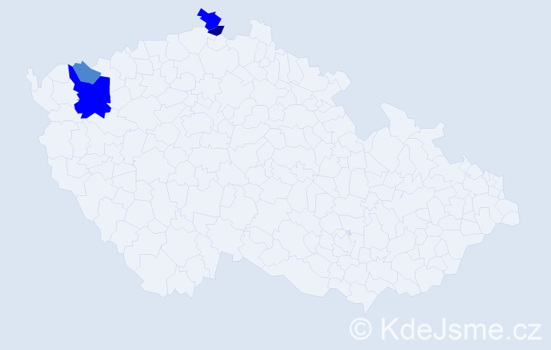 Příjmení: 'Grondzár', počet výskytů 12 v celé ČR