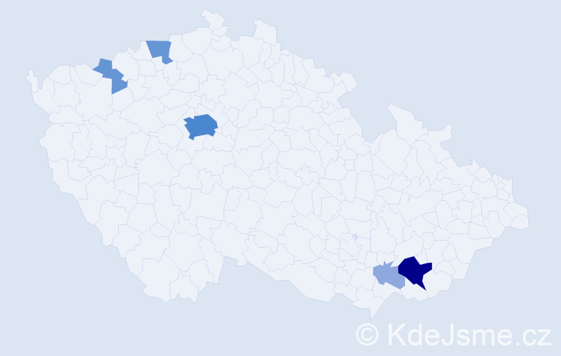 Příjmení: 'Prostináková', počet výskytů 19 v celé ČR