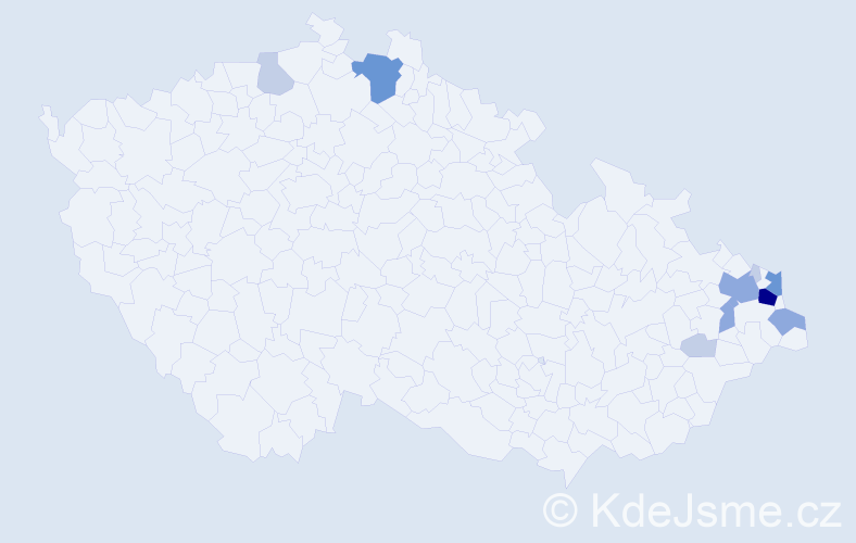 Příjmení: 'Cholewa', počet výskytů 28 v celé ČR