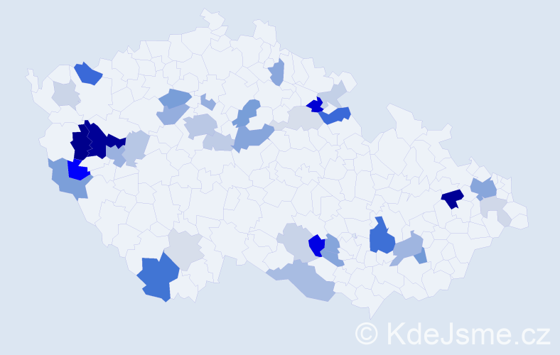 Příjmení: 'Adamovičová', počet výskytů 91 v celé ČR