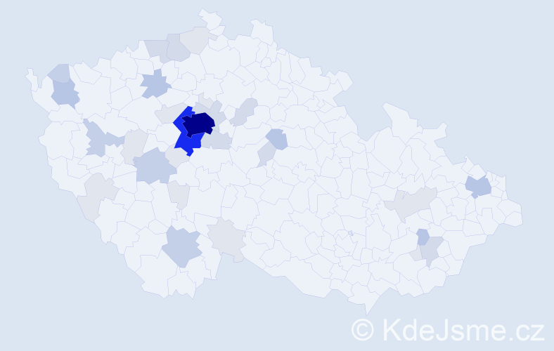 Příjmení: 'Krištůfková', počet výskytů 114 v celé ČR