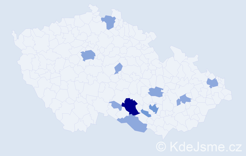 Příjmení: 'Pyrochta', počet výskytů 26 v celé ČR