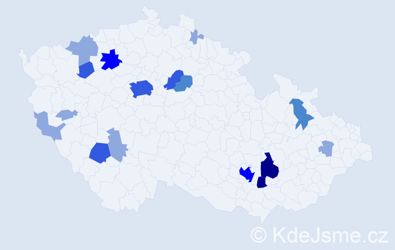 Příjmení: 'Maršalová', počet výskytů 41 v celé ČR