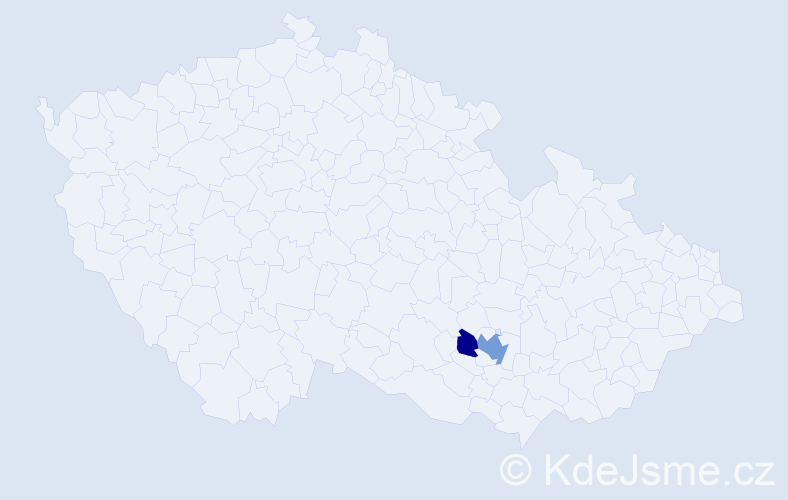Příjmení: 'Vitolová', počet výskytů 4 v celé ČR