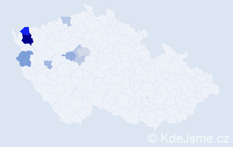 Příjmení: 'Todl', počet výskytů 18 v celé ČR