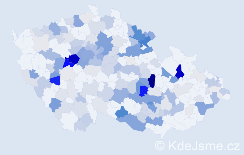 Příjmení: 'Kinclová', počet výskytů 565 v celé ČR