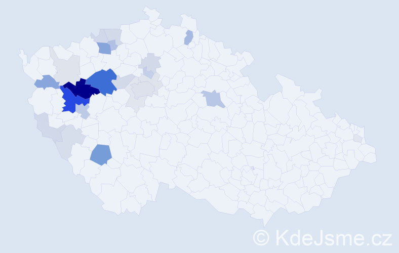 Příjmení: 'Karlovec', počet výskytů 80 v celé ČR