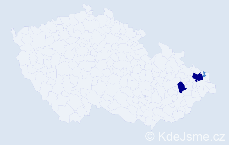 Příjmení: 'Kuzniarský', počet výskytů 7 v celé ČR