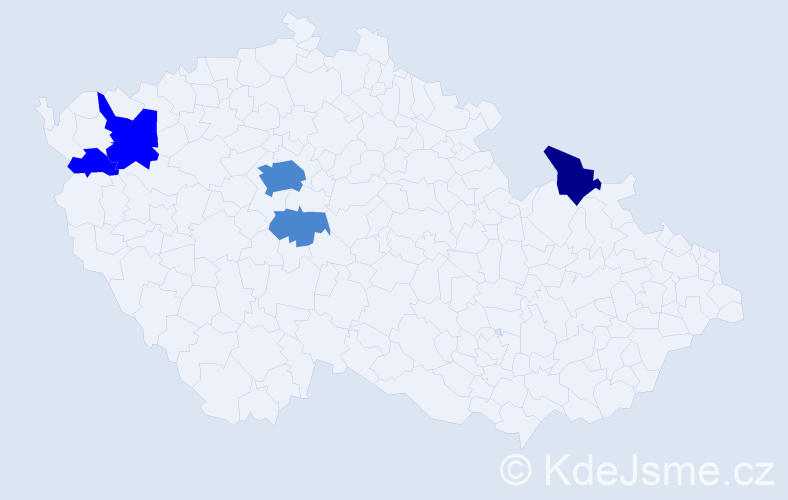 Příjmení: 'Moldavanová', počet výskytů 9 v celé ČR