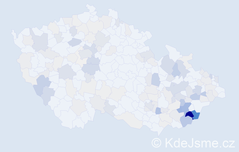 Příjmení: 'Maňasová', počet výskytů 484 v celé ČR
