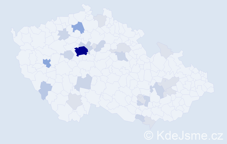 Příjmení: 'Pankiv', počet výskytů 69 v celé ČR