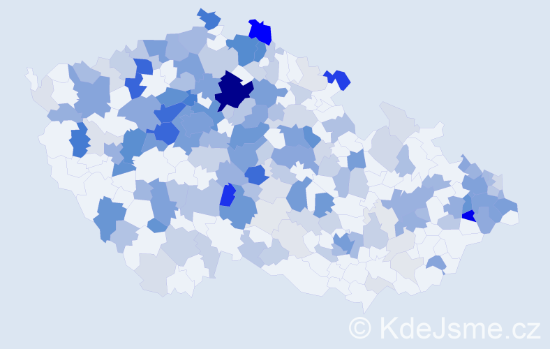 Příjmení: 'Kellerová', počet výskytů 653 v celé ČR