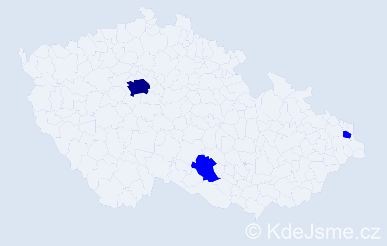Příjmení: 'Rapoš', počet výskytů 4 v celé ČR