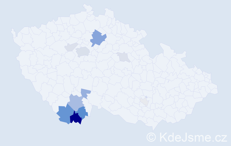 Příjmení: 'Drboutová', počet výskytů 32 v celé ČR