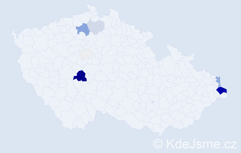 Příjmení: 'Chwastek', počet výskytů 26 v celé ČR