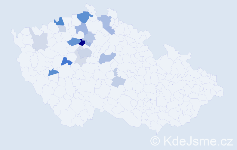Příjmení: 'Strunecká', počet výskytů 47 v celé ČR
