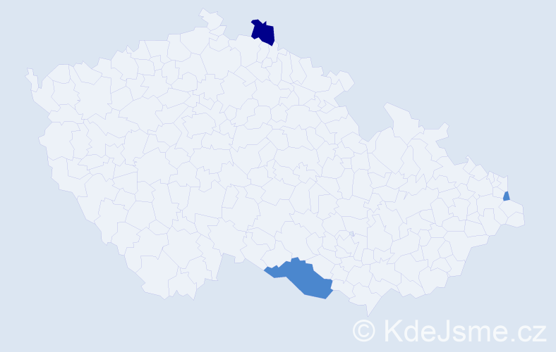 Příjmení: 'Barabančíková', počet výskytů 5 v celé ČR