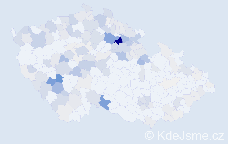 Příjmení: 'Karešová', počet výskytů 579 v celé ČR